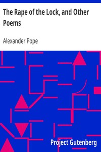 The Rape of the Lock, and Other Poems cover