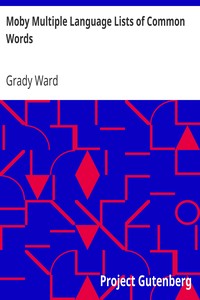 Moby Multiple Language Lists of Common Words cover