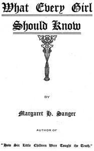 What Every Girl Should Know cover