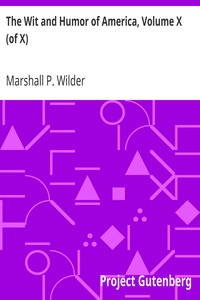The Wit and Humor of America, Volume X (of X) cover